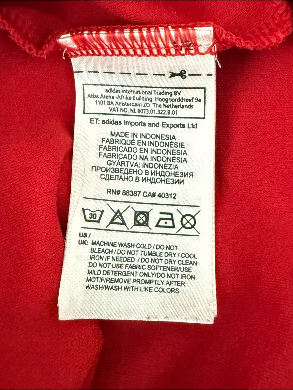 Adidas Red Racerback Tank with White Trim Size Small - Picture 4 of 4